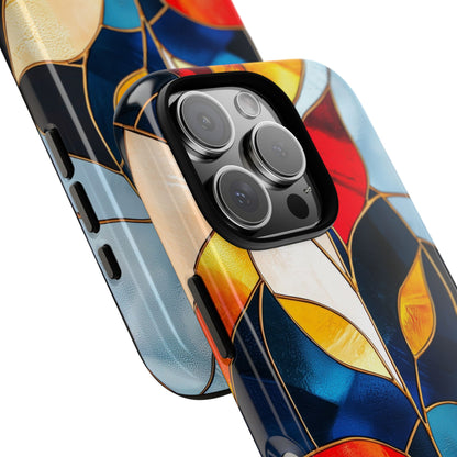Ember Bloom – Vivid Leaf Mosaic Phone Case for iPhone, Samsung & Pixel