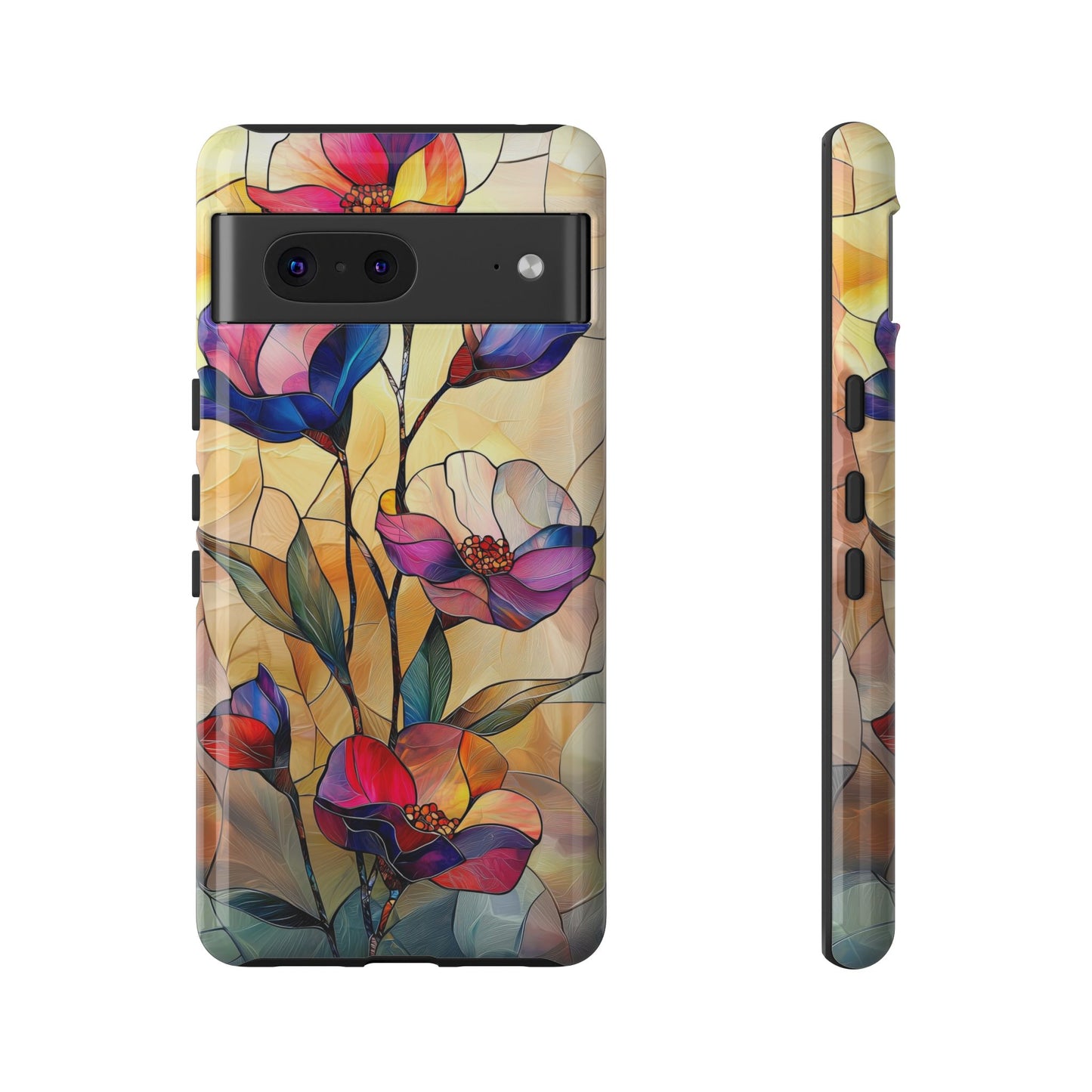 Pastel Garden – Dreamlike Stained Glass Phone Case for iPhone, Samsung & Pixel