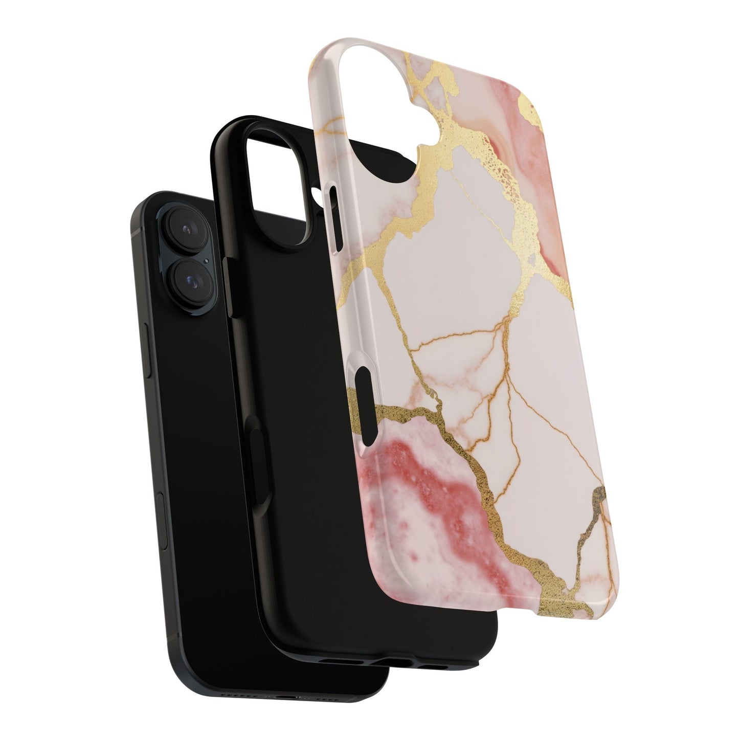 Beautiful Pink Minimal Marble Case Design