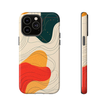 Wavy Vibes Abstract Phone Case – Bold Retro Design for iPhone, Samsung & Pixel