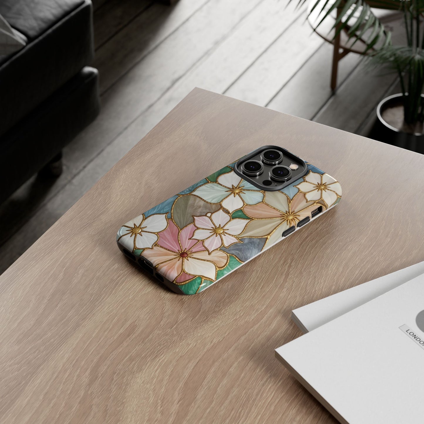 Floral Symphony: Stained Glass Elegance