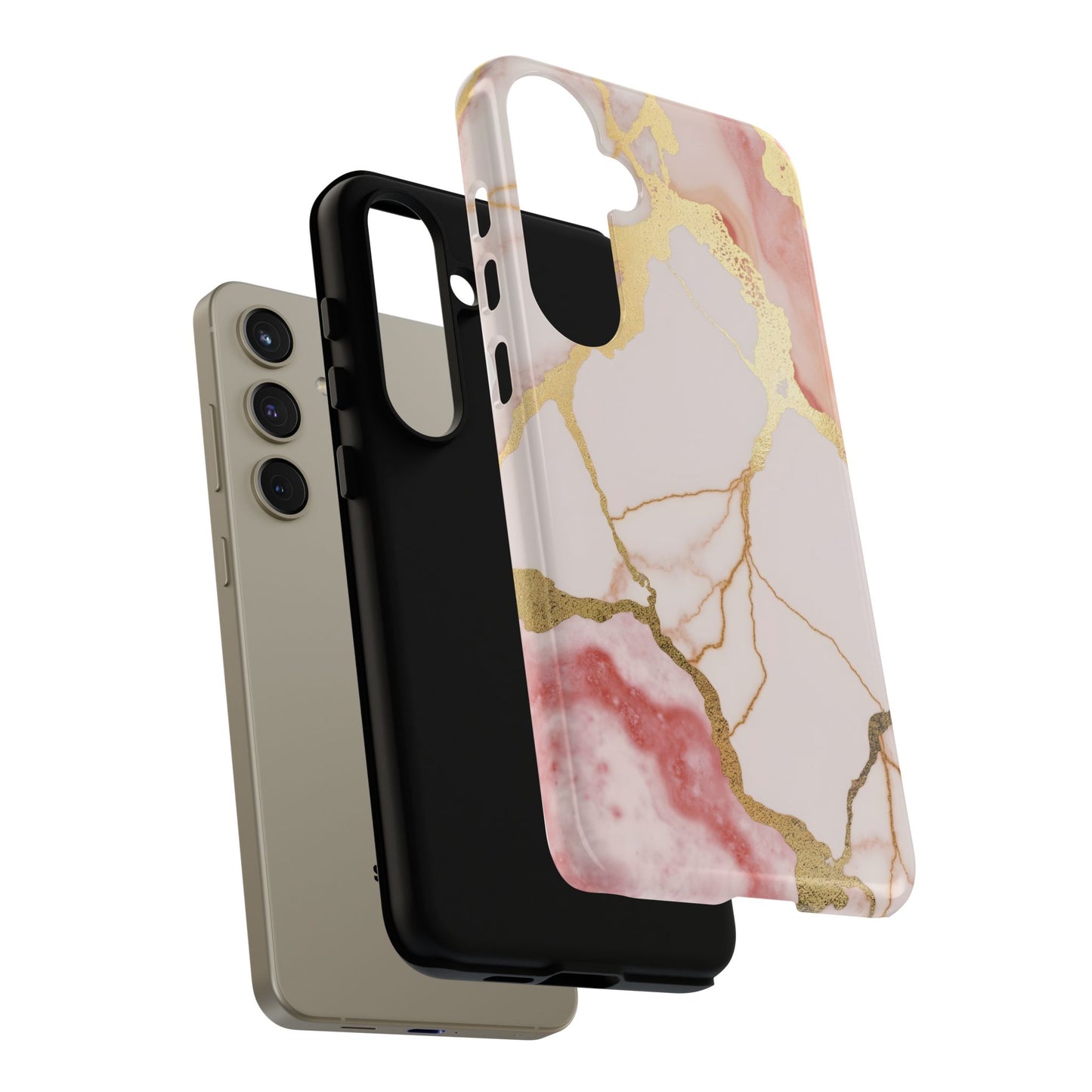 Beautiful Pink Minimal Marble Case Design