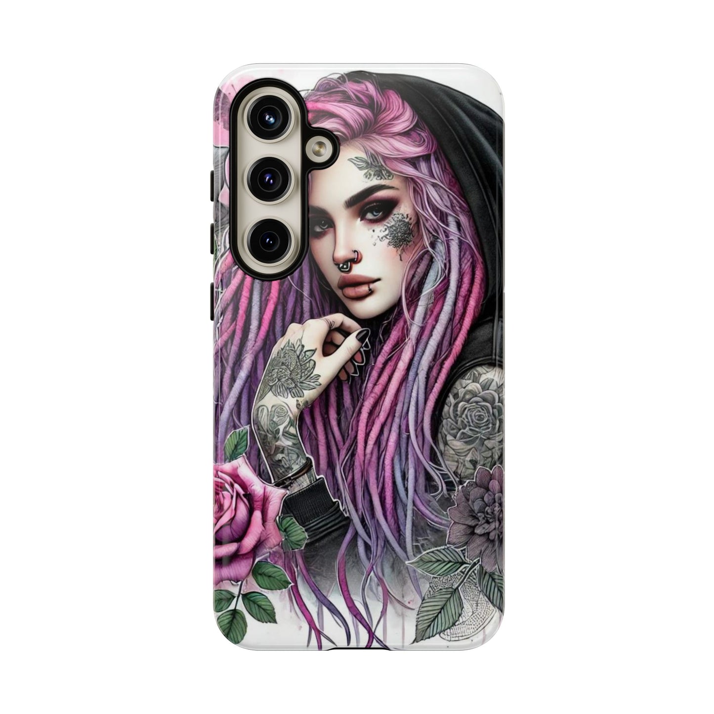 Gothic Rose Tattoo Art Mobile Case