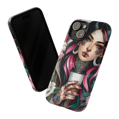 Tattooed Coffee Lover Art Mobile Case