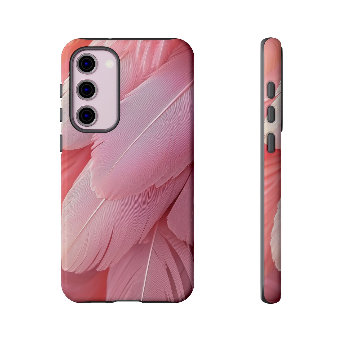 Blush Flamingo Feather Phone Case for iPhone, Samsung & Google Pixel