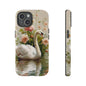 Floral Swan Phone Case – Bird Phone Case, Elegant & Protective for iPhone, Samsung & Google Pixel