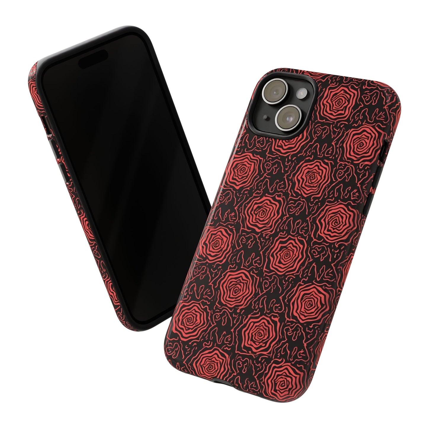 Red roses abstract geometric seamless pattern design