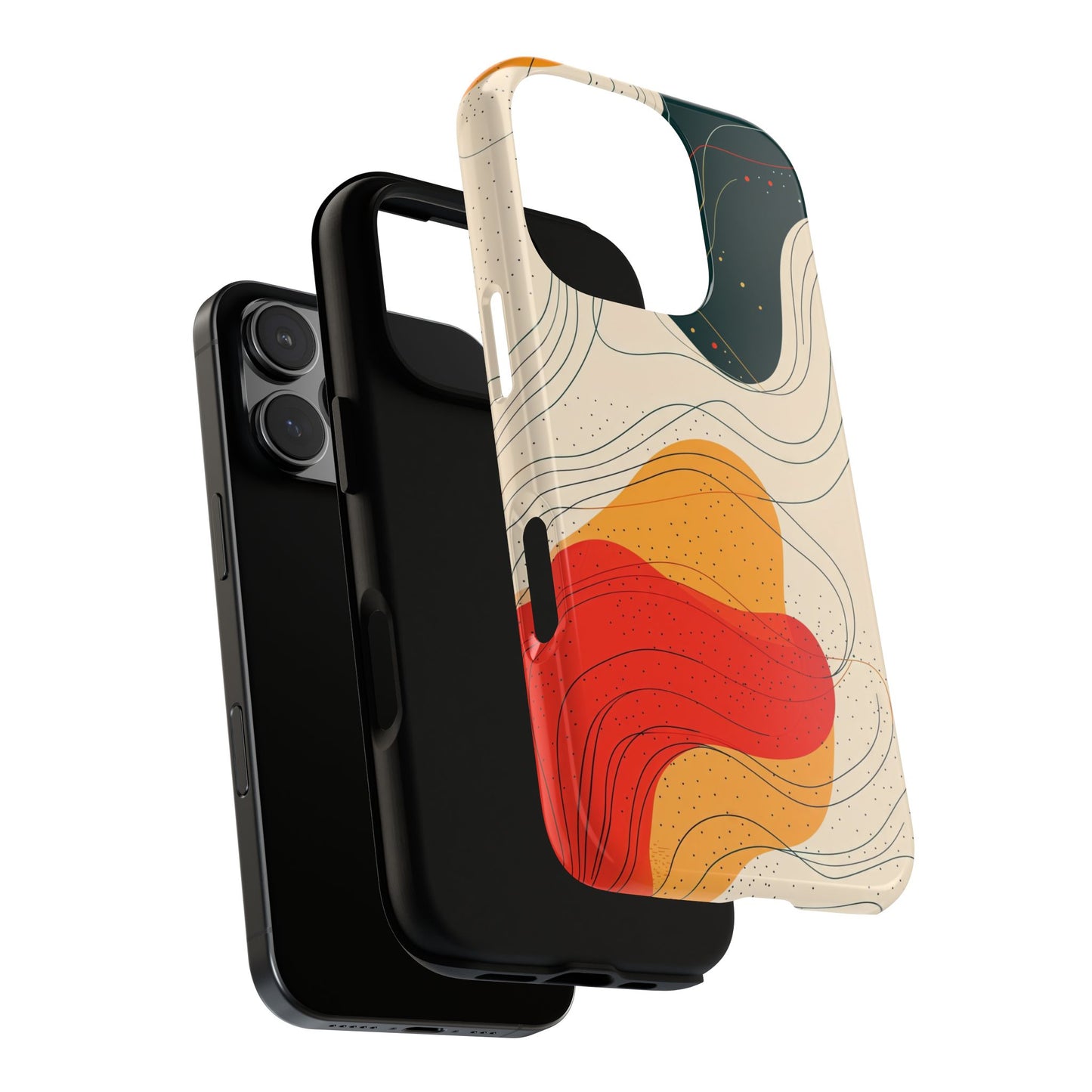 Wavy Vibes Abstract Phone Case – Bold Retro Design for iPhone, Samsung & Pixel