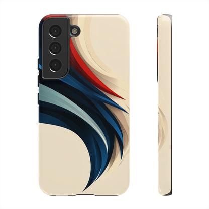 Crimson Flow – Abstract Motion Phone Case for iPhone, Samsung & Pixel