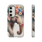 Joyful Floral Elephant Mobile Cover – Whimsical Watercolor Art