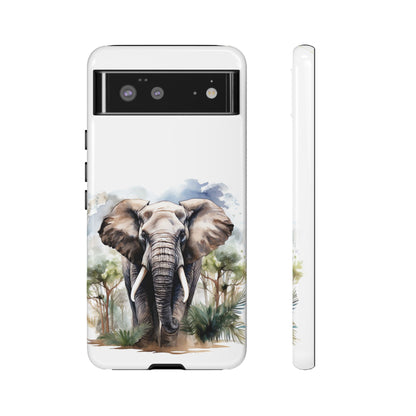 Majestic Watercolor Elephant Mobile Cover – Artistic Wildlife Design