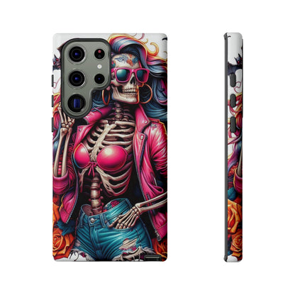 Neon Bones – Retro Skeleton & Vibrant Punk Aesthetic Mobile Cover