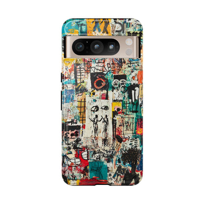 Basquiat Phone Cover – Artistic Modern Graffiti Style - iPhone, Samsung & Google Pixel Cover - Artistic Painting Case,  Art Lover Gift