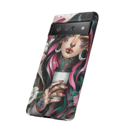 Tattooed Coffee Lover Art Mobile Case