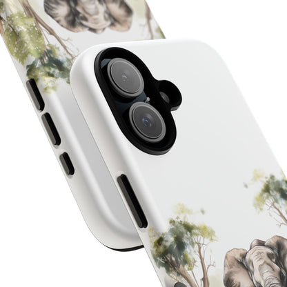Serene Jungle Elephant Mobile Cover – Watercolor Wildlife Design