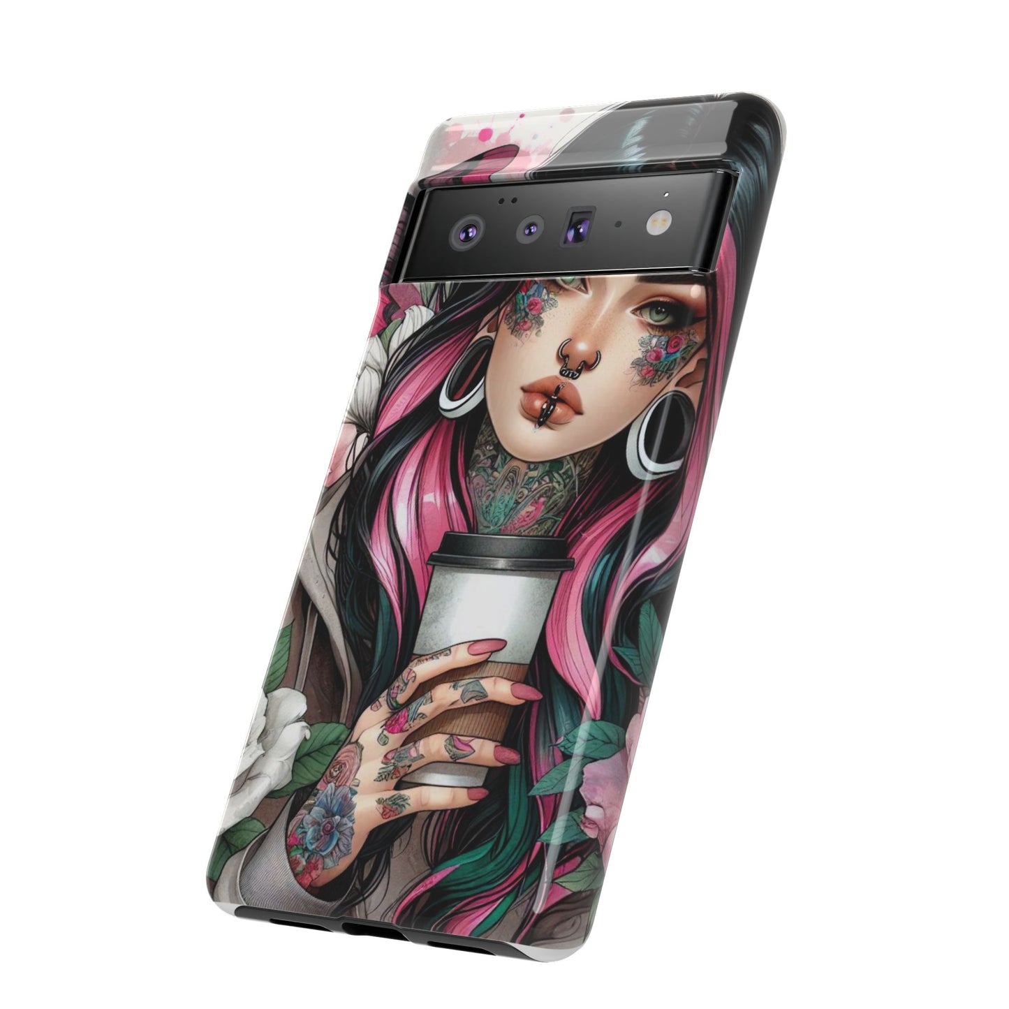 Tattooed Coffee Lover Art Mobile Case