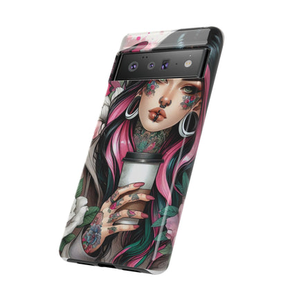 Tattooed Coffee Lover Art Mobile Case