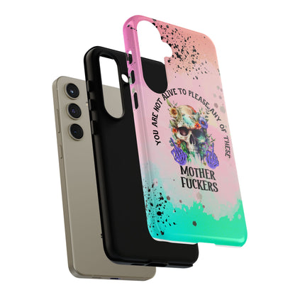 You Are Not Alive to Please Anyone Floral Skull Phone Case Perfect for iPhone, Samsung & Google Pixel, Funny Gift