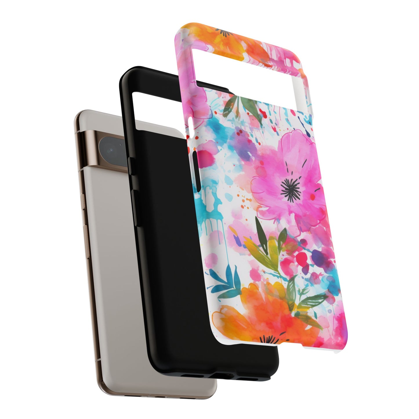 Vibrant Watercolor Floral Phone Case – Artistic & Colorful Design