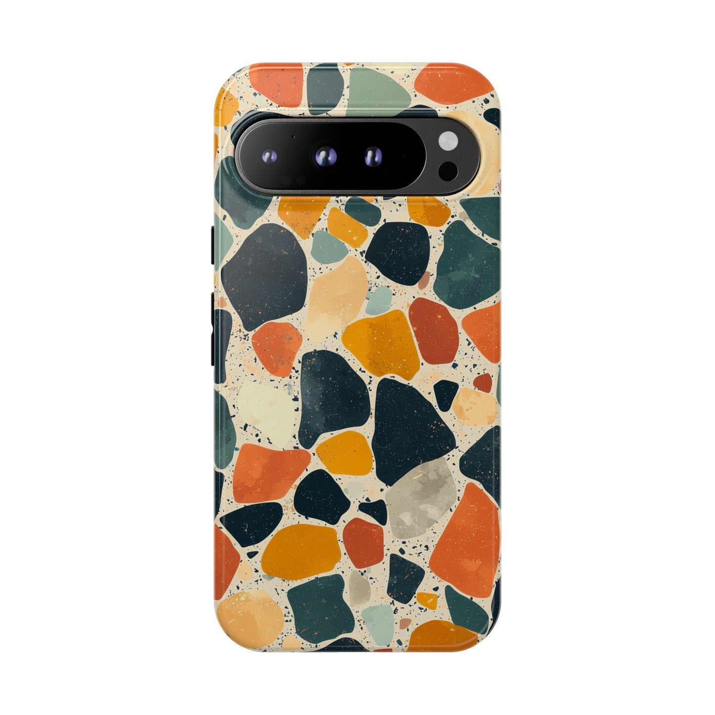 Terracotta & Teal Terrazzo Phone Case for iPhone, google Pixel & Samsung