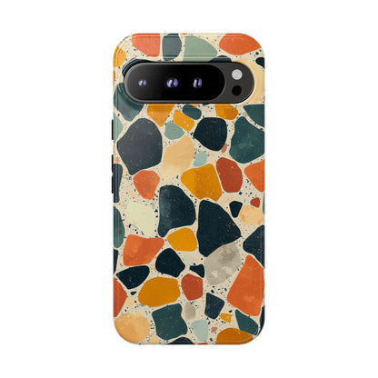 Terracotta & Teal Terrazzo Phone Case for iPhone, google Pixel & Samsung