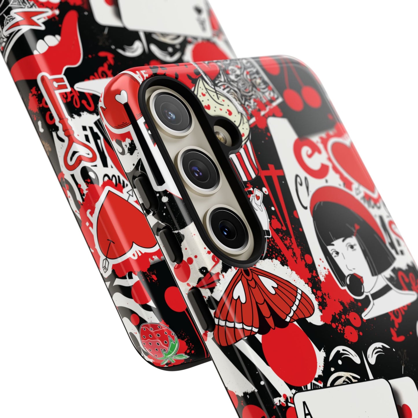 Bold Red & Black Ace Card Phone Case