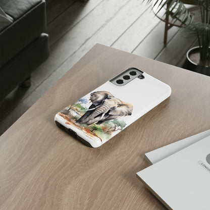 Safari Watercolor Elephant Mobile Cover – Artistic Wildlife Design
