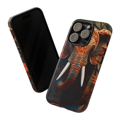Elegant Artistic Elephant Mobile Cover – Intricate Paper-Cut Design