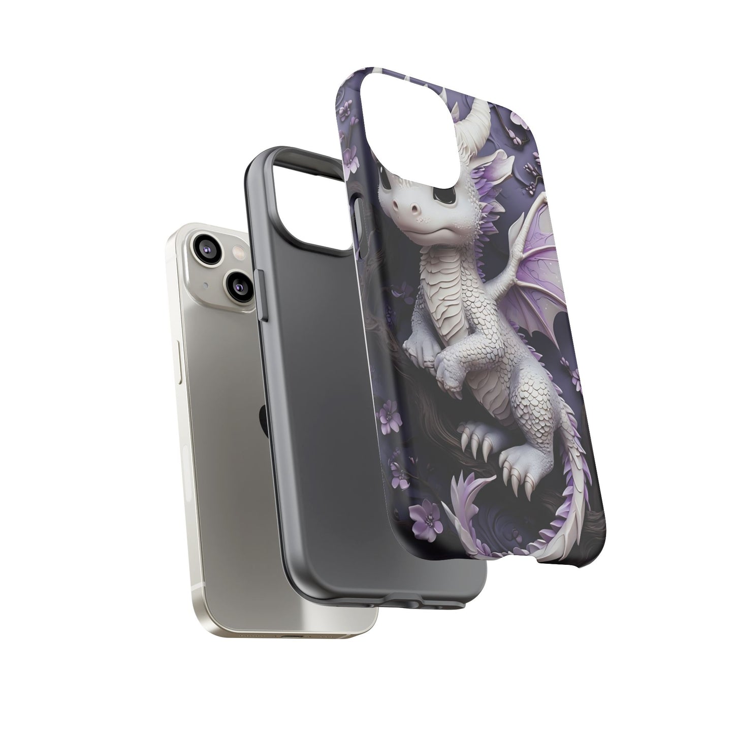 Charming Young Dragon on a Branch Phone Case Design