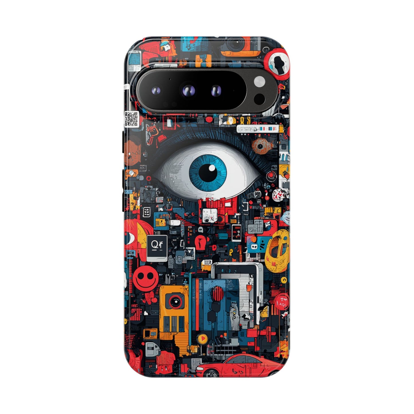 Contemporary Art Phone Case – Basquiat Graffiti Cover - iPhone, Samsung & Google Pixel Cover - Artistic Painting Case,  Art Lover Gift