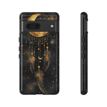 Golden Moon Boho Dreamcatcher Phone Case for iPhone, Pixel & Samsung
