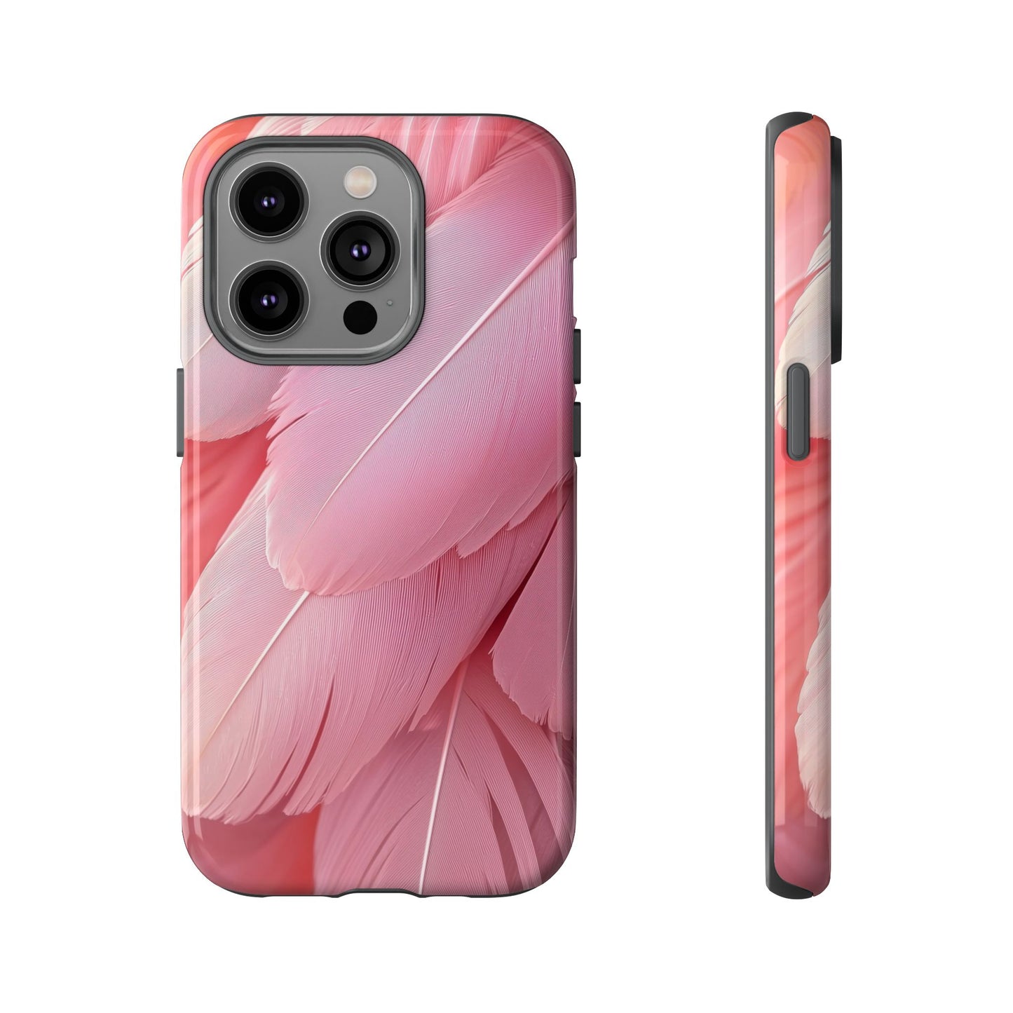 Blush Flamingo Feather Phone Case for iPhone, Samsung & Google Pixel