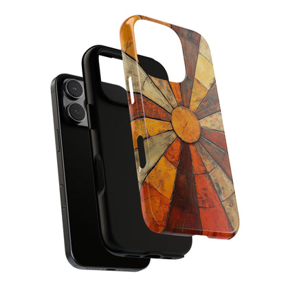 Terracotta Sunburst Boho Phone Case for iPhone, Pixel & Samsung