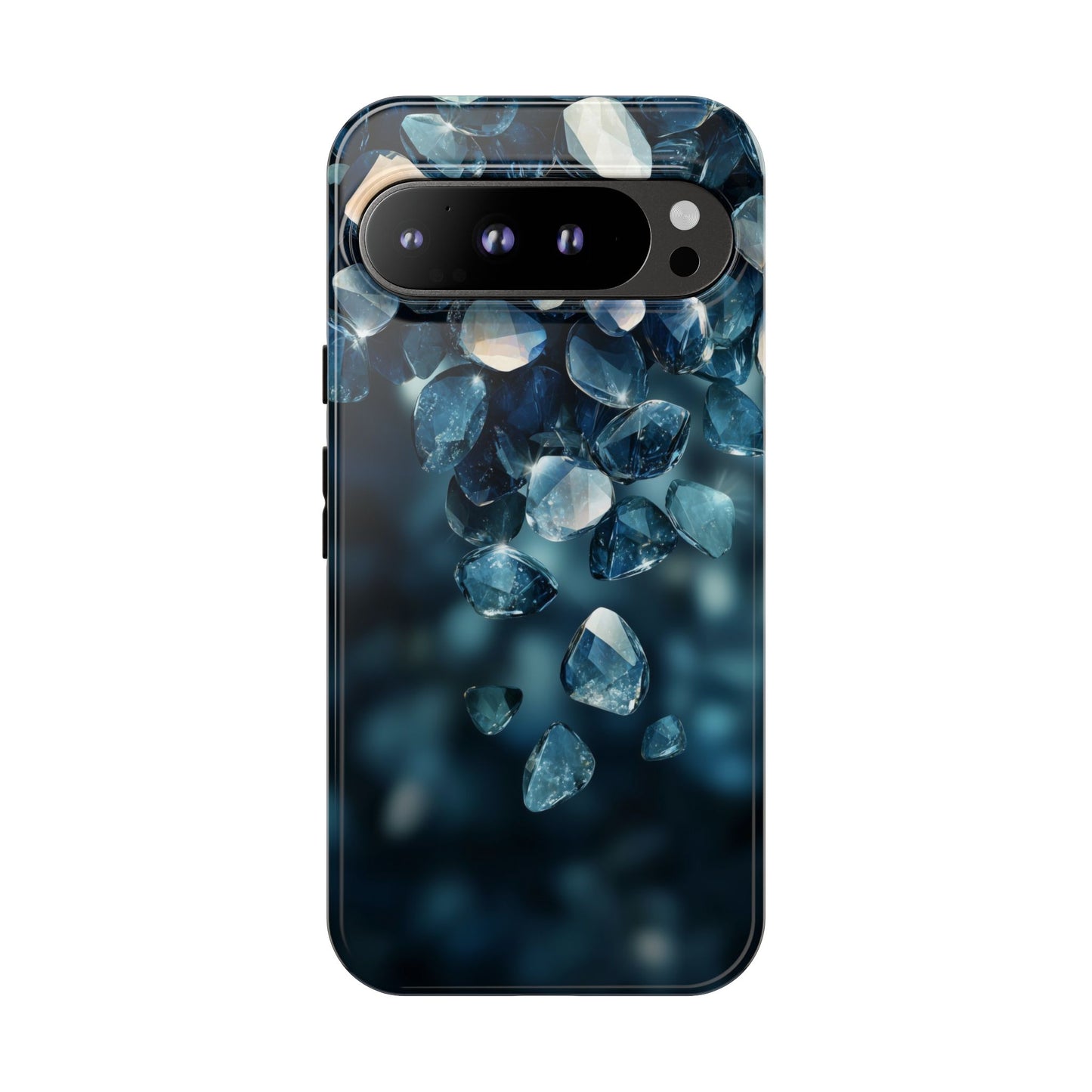 Blue Crystal Aesthetic Phone Case for iPhone, Google Pixel, Samsung