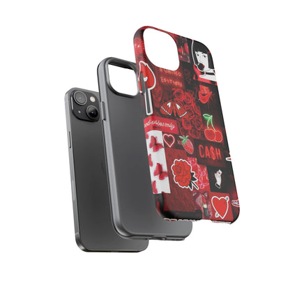 Red Pop Art Neon Vibes Phone Case