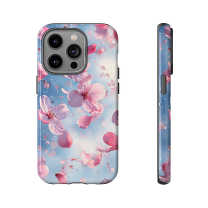 Cherry Blossom Drift Watercolor Phone Case for iPhone, google Pixel & Samsung