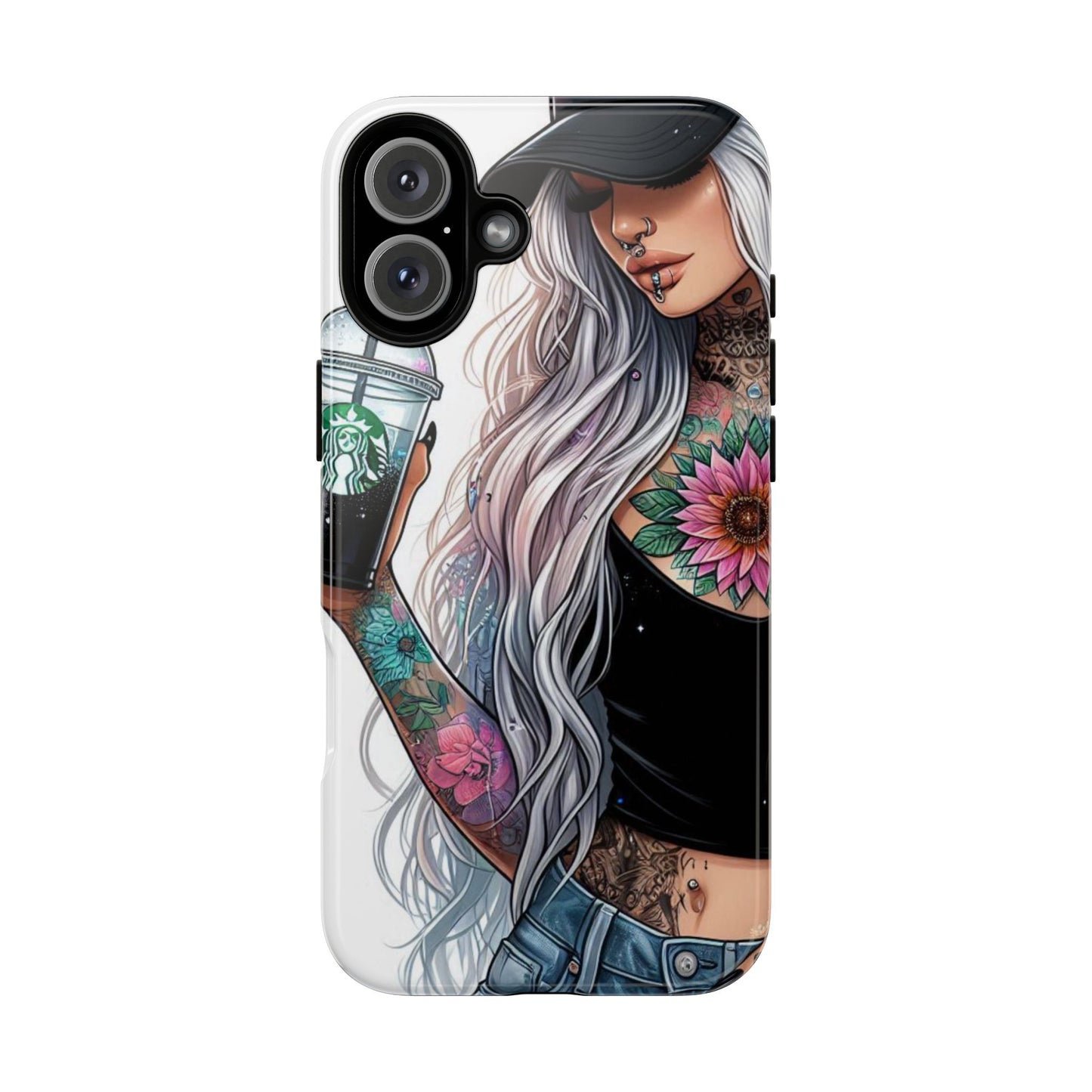 Tattooed Coffee Queen – Edgy Urban Aesthetic Mobile Cover