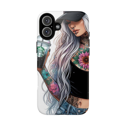 Tattooed Coffee Queen – Edgy Urban Aesthetic Mobile Cover