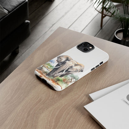 Safari Watercolor Elephant Mobile Cover – Artistic Wildlife Design