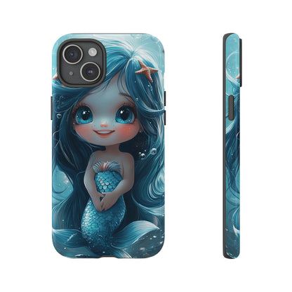 Bubble Bliss - Cute Chibi Mermaid Ocean Phone Case for iPhone, Samsung & Pixel