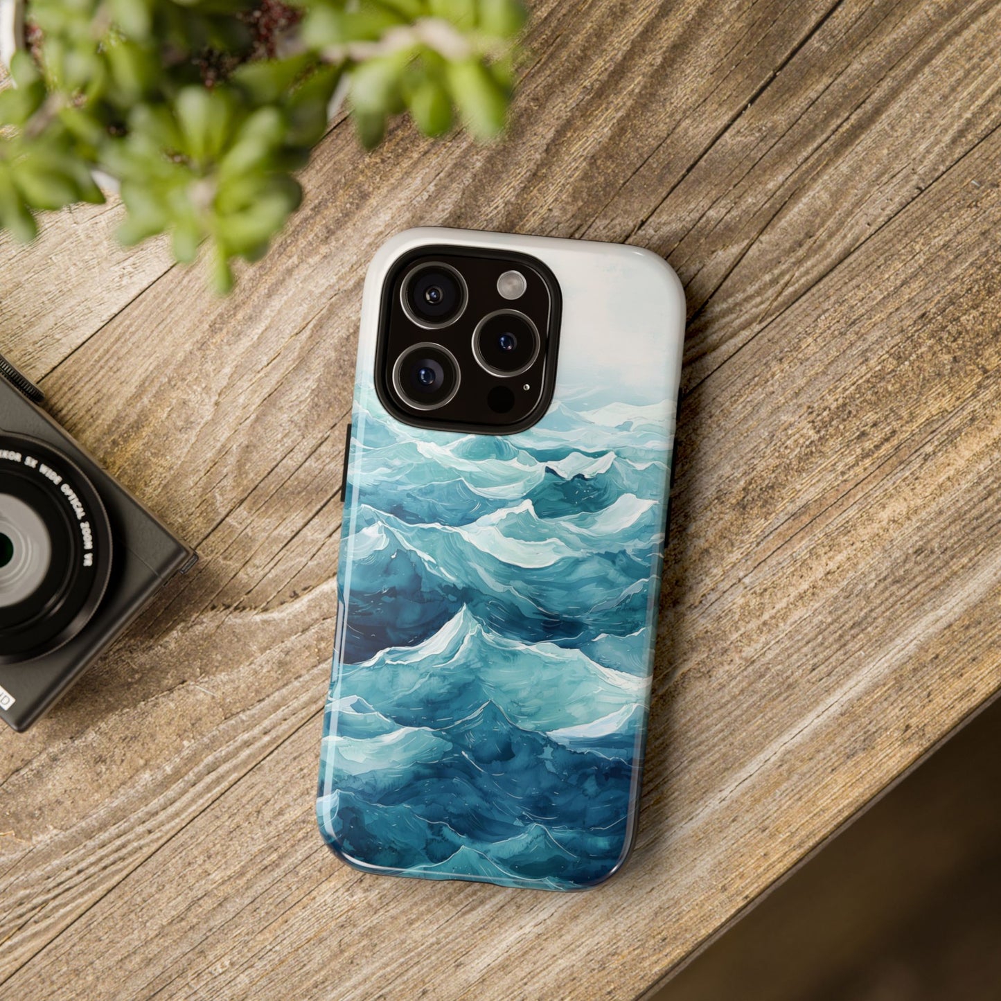 Aqua Drift Watercolor Phone Case for iPhone, google Pixel & Samsung