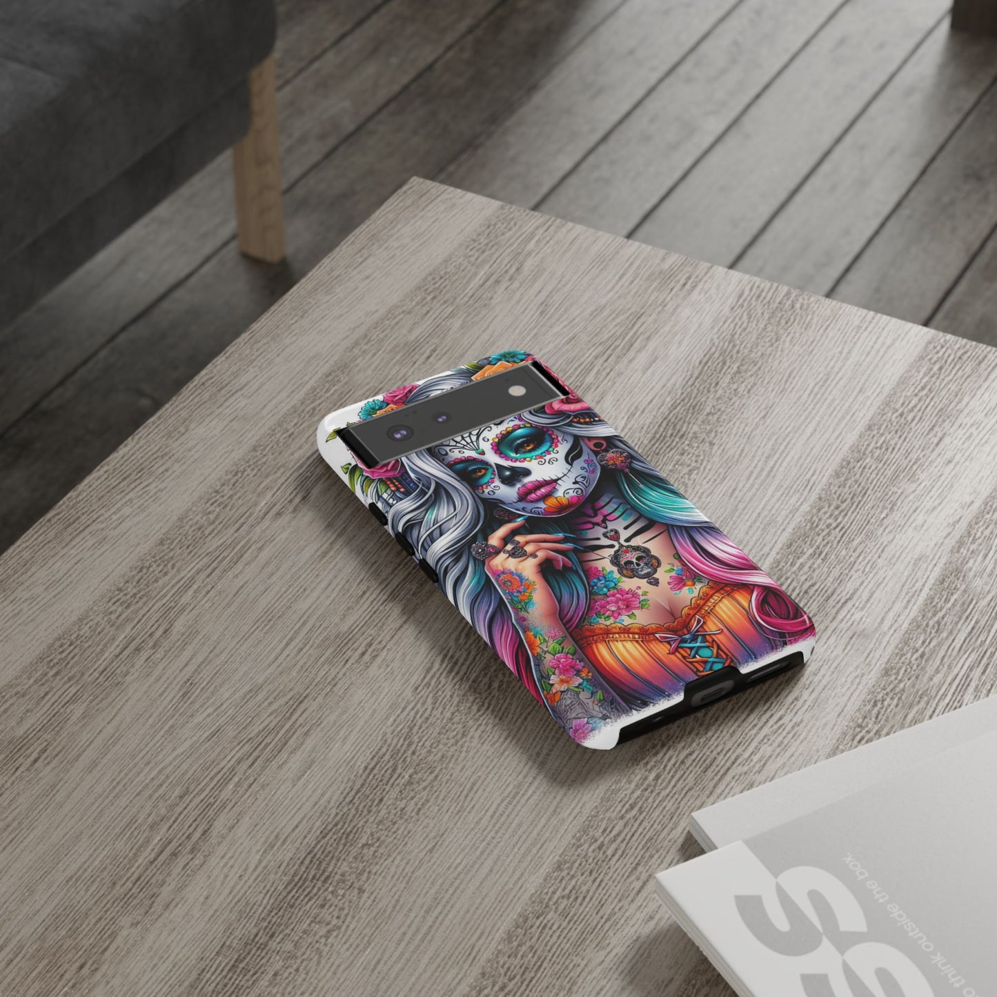 Sugar Skull Goddess – Día de los Muertos Floral Queen Mobile Cover