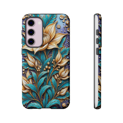 Golden Chrysanthemum: Floral Stained Glass Masterpiece