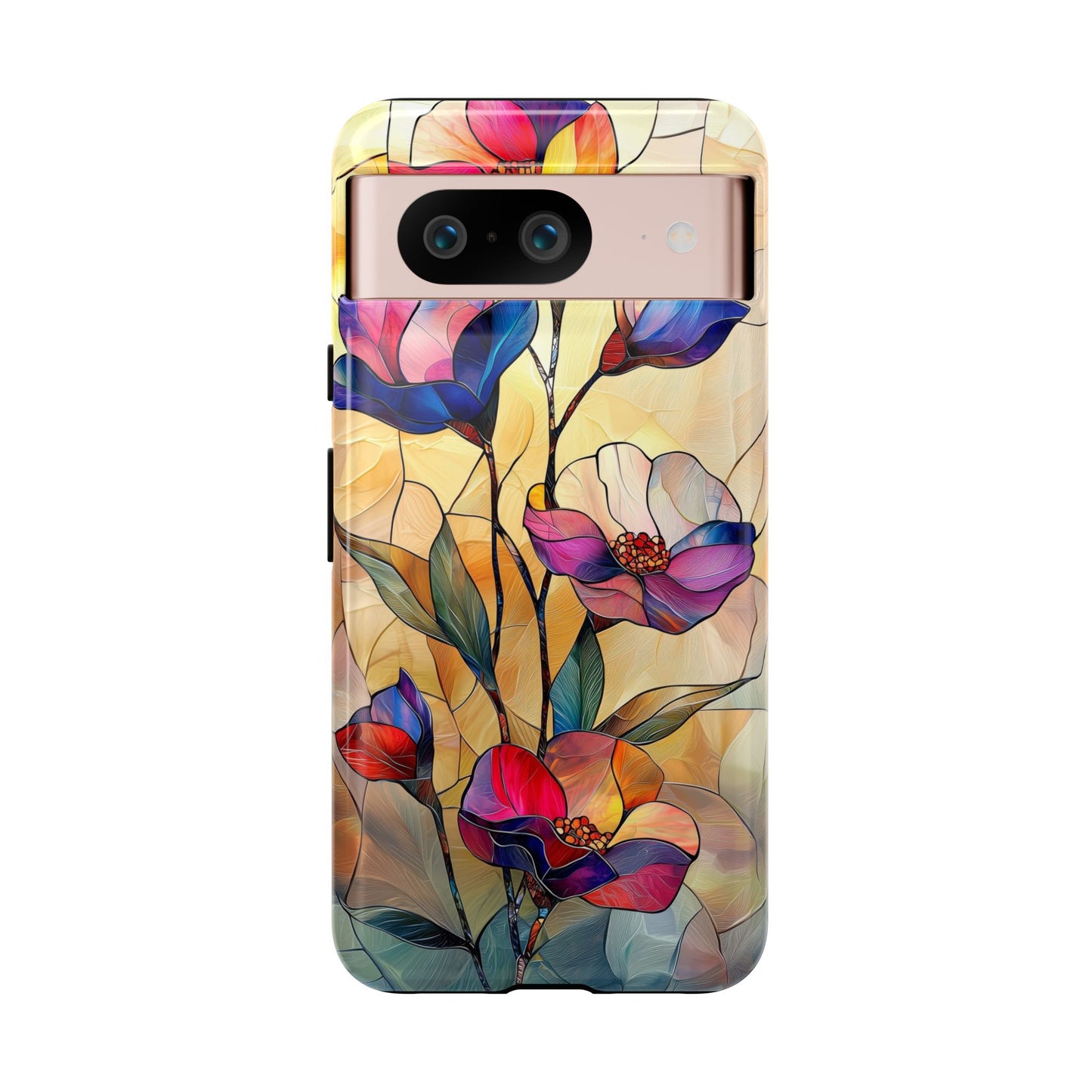Pastel Garden – Dreamlike Stained Glass Phone Case for iPhone, Samsung & Pixel