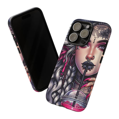 Icy Rebel – Silver Dreads & Edgy Street Chic Mobile Cover