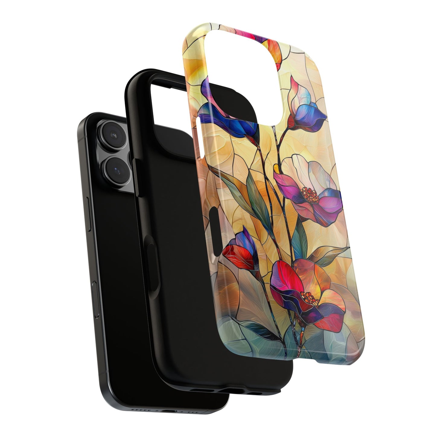 Pastel Garden – Dreamlike Stained Glass Phone Case for iPhone, Samsung & Pixel