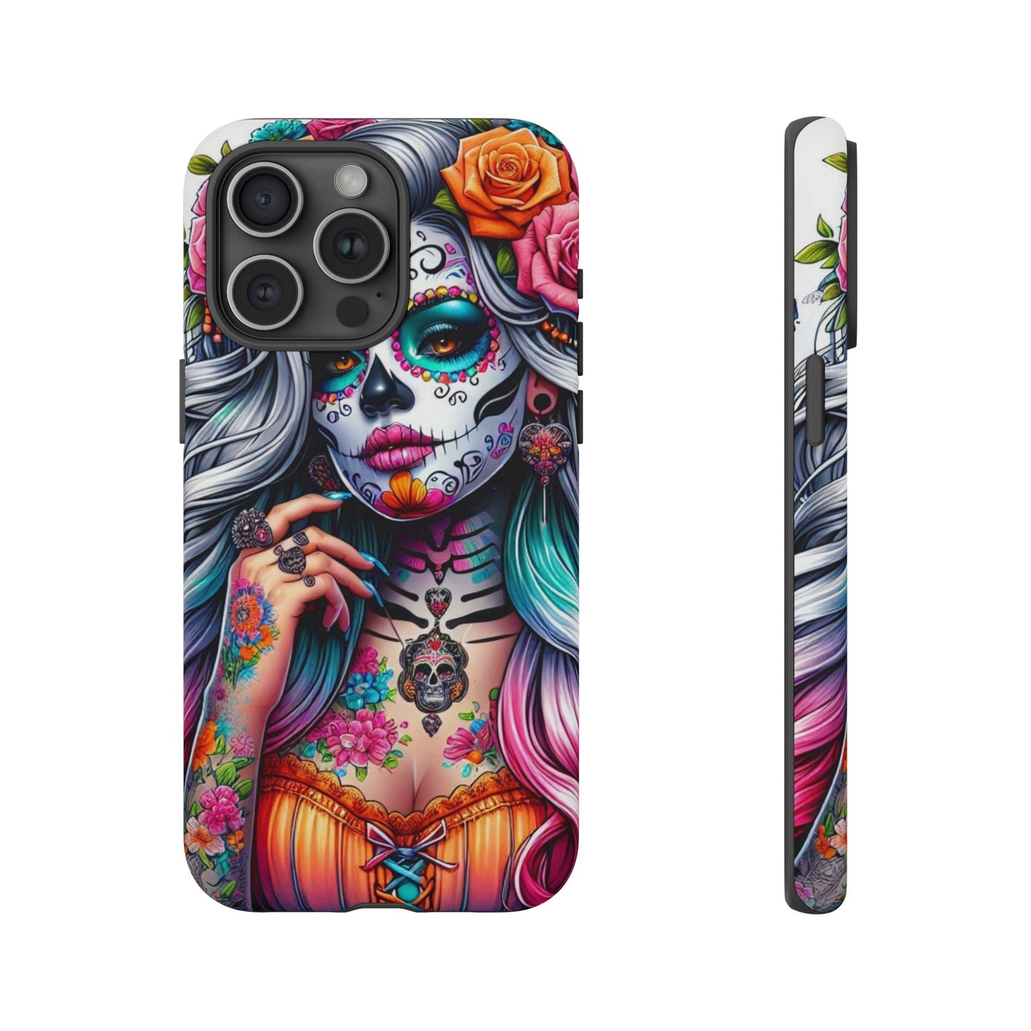 Sugar Skull Goddess – Día de los Muertos Floral Queen Mobile Cover