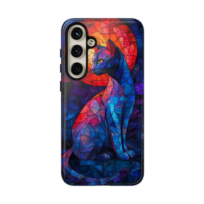 Mystic Paws – Stained Glass Cat Phone Case for iPhone, Samsung & Pixel