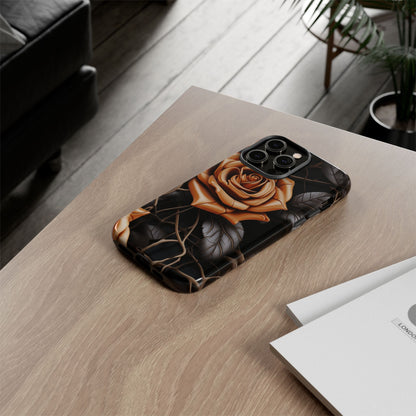 Midnight Gold Rose Mobile Case