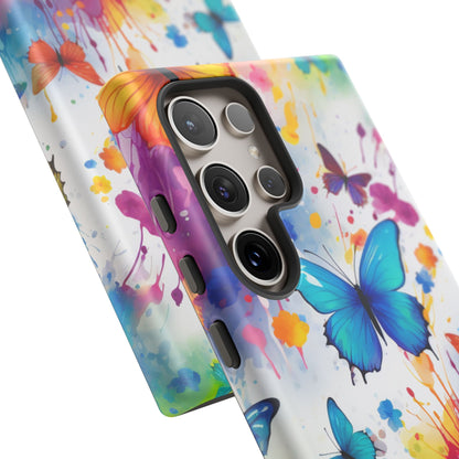 Vibrant Watercolor Butterfly Mobile Case
